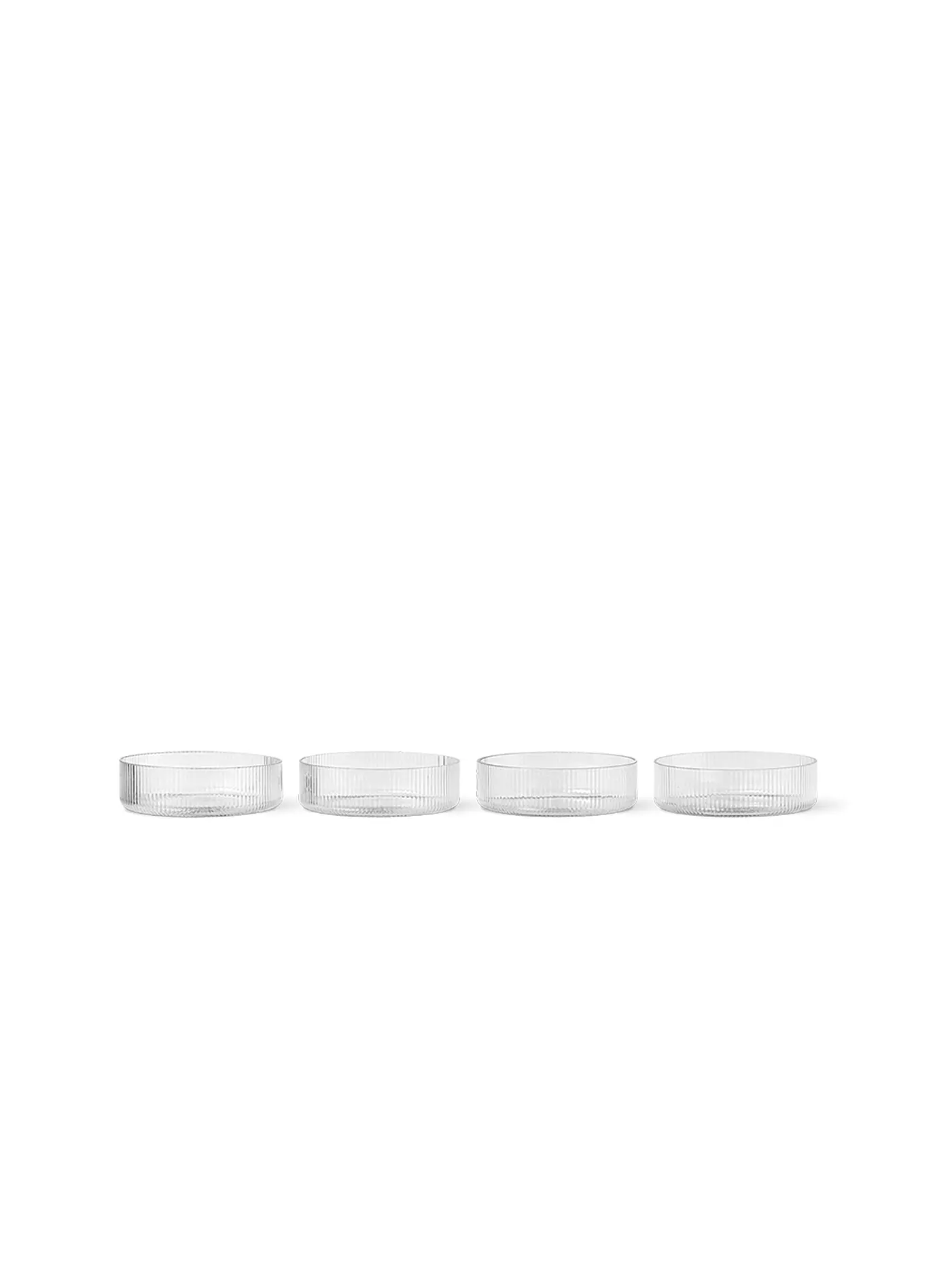 FERM LIVING | Schalen Ripple 4-er Set Clear | 